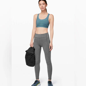 Lululemon Speed Up Tight 31" Heathered Black casual stretch yoga leggings 2